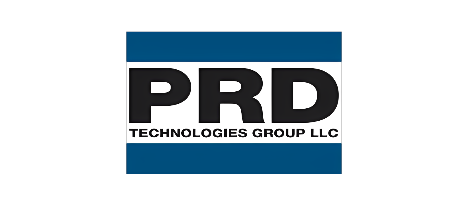 PRD Technologies Group LLC logo, which is written in black and blue on a white background